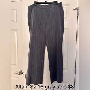 Alfani gray/blk pinstripe pants